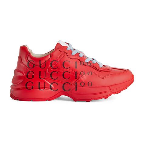 red and white gucci sneakers|red gucci sneakers women.